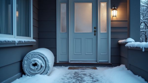 Réduisez le bruit et le froid avec une bande isolante pour une porte